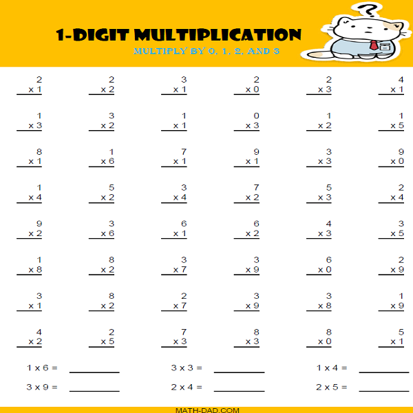 1-Digit Multiplication